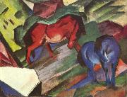 Franz Marc Red and Blue Horse (mk34) Sweden oil painting artist